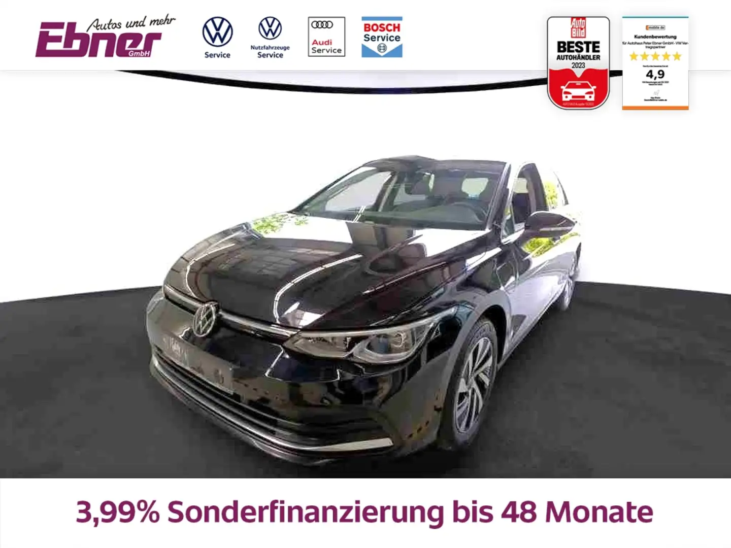 Volkswagen Golf VIII STYLE 204PS PHEV KAMERA+MEMORY+ACC+NAVI+APP+S Schwarz - 1