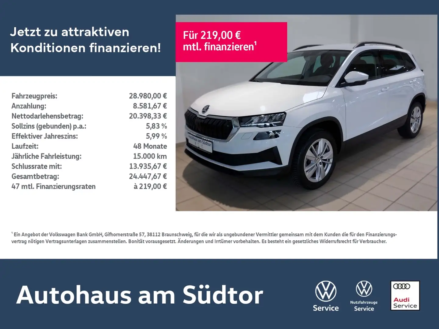 Skoda Karoq Elegance 1.5 TSI DSG | LED RFK DAB+ Weiß - 1