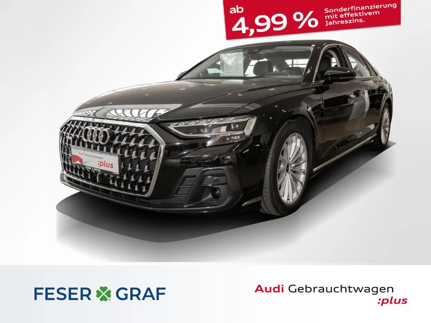 Audi A8 50 TDI qu.,Matrix,Leder,Pano,Allradlenkung Schwarz - 1
