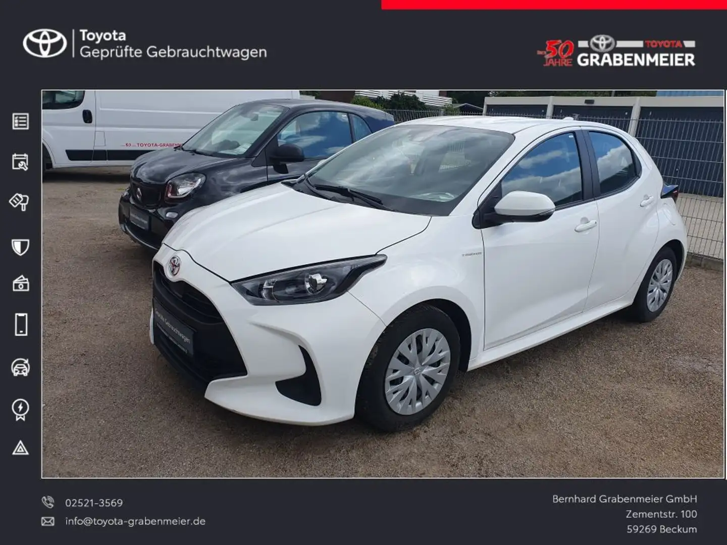 Toyota Yaris 1.0 VVT-i Comfort White - 1