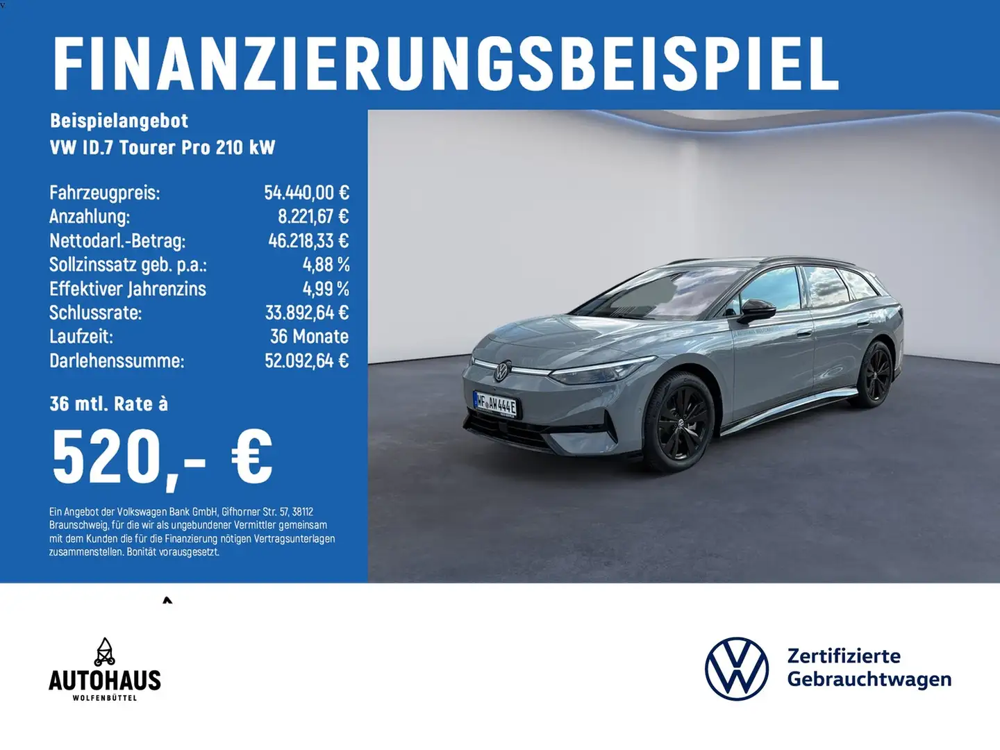 Volkswagen ID.7 Tourer Pro 210 kW Grijs - 2