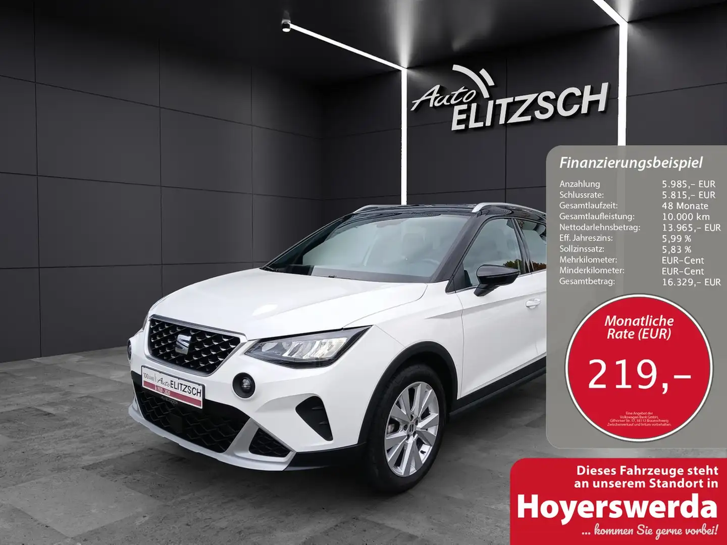 SEAT Arona TSI Xperience DSG LED AHK GRA PDC SH LM Weiß - 1