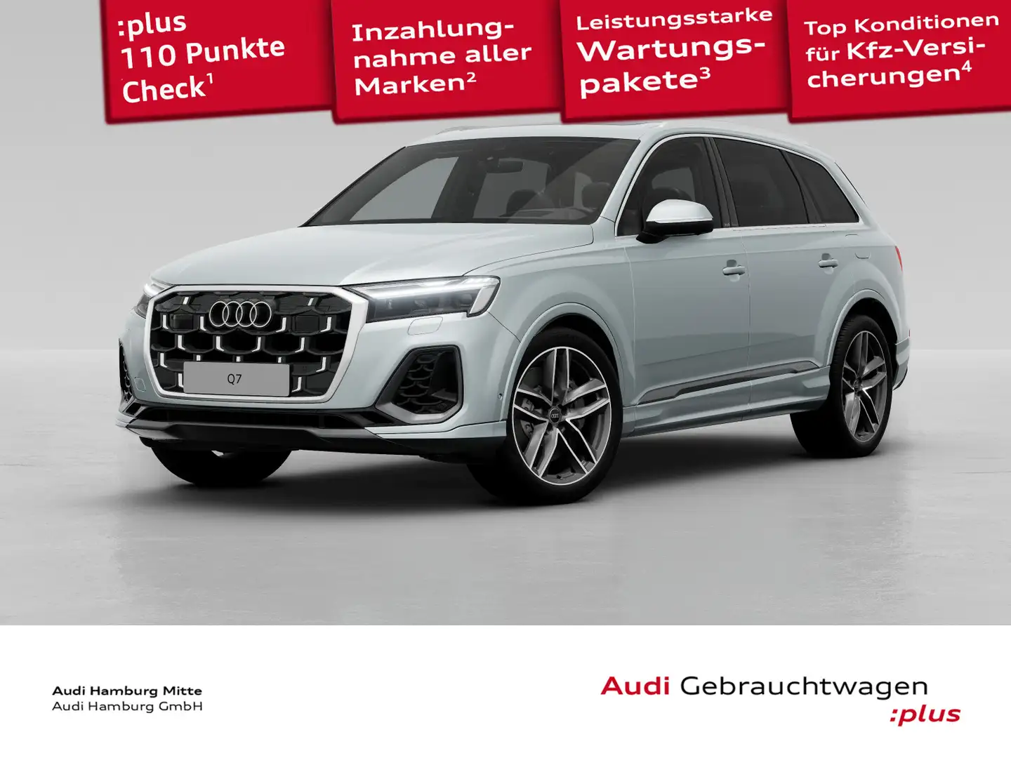 Audi Q7 55 TFSI e S line quattro tiptronic Matrix Pan Argent - 1
