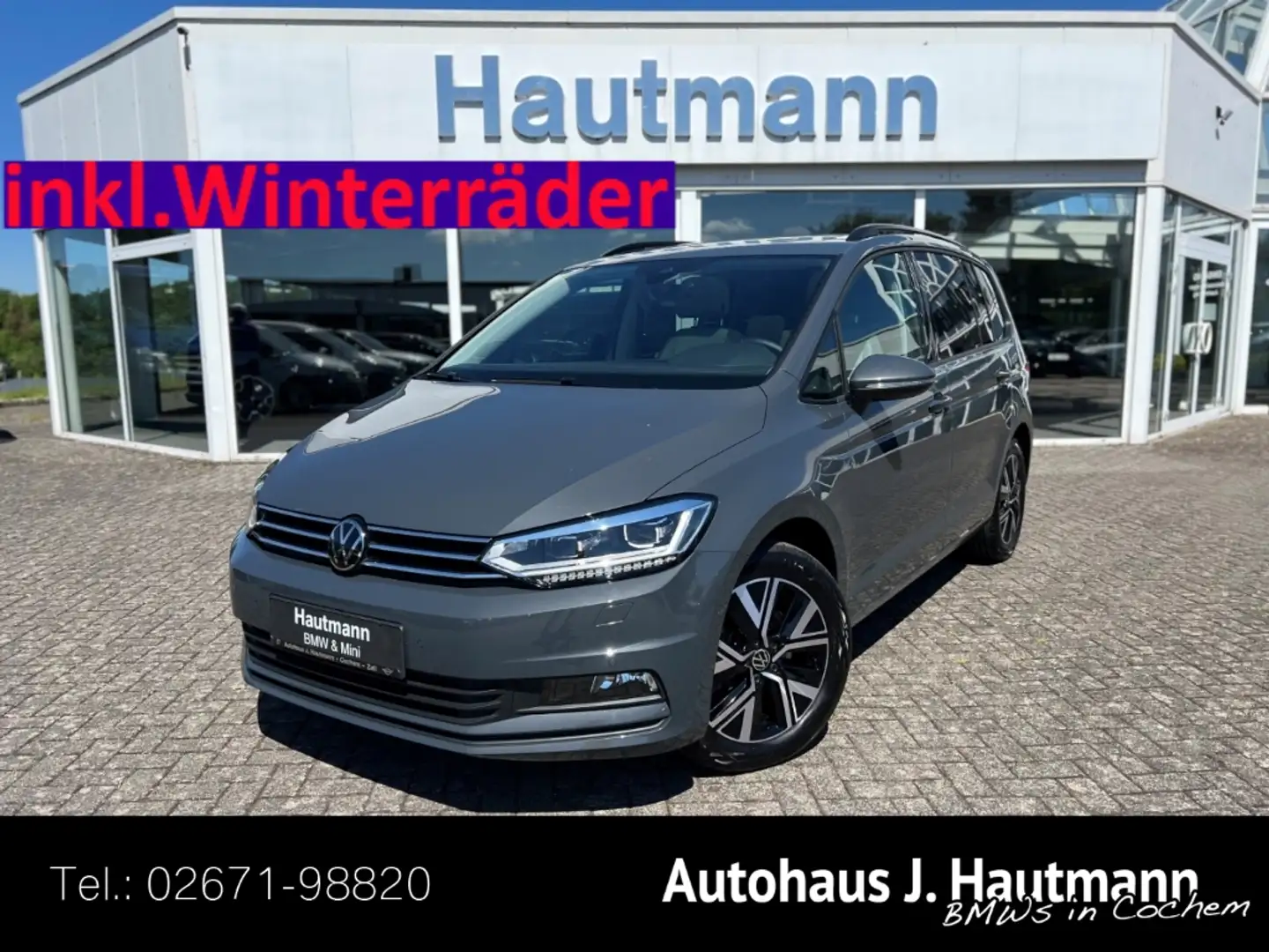 Volkswagen Touran Comfortline +1.HAND+STH+PANO+RFK+7-Sitze+ Grau - 1