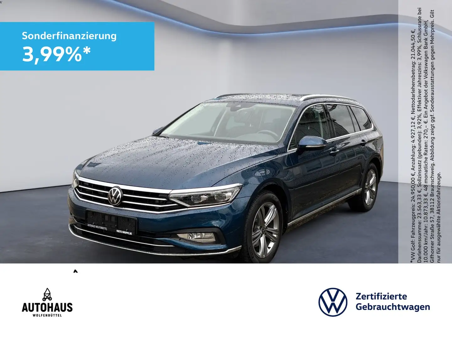 Volkswagen Passat Variant Elegance 2.0 TDI DSG 4M AHK PANO Blau - 1