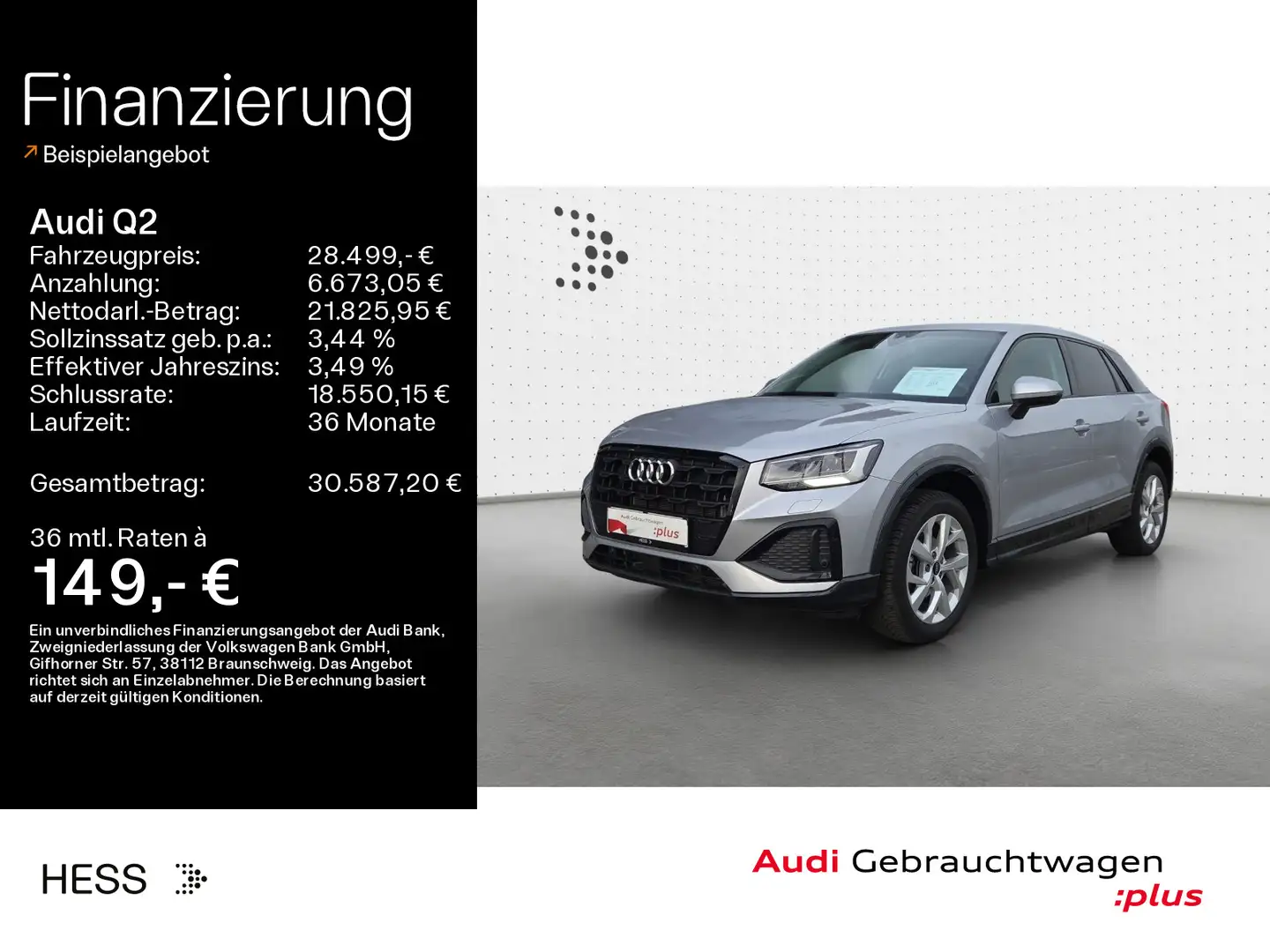 Audi Q2 35 TFSI advanced*NAVI-PLUS*LED*KAMERA*AHK*OPT Argent - 1