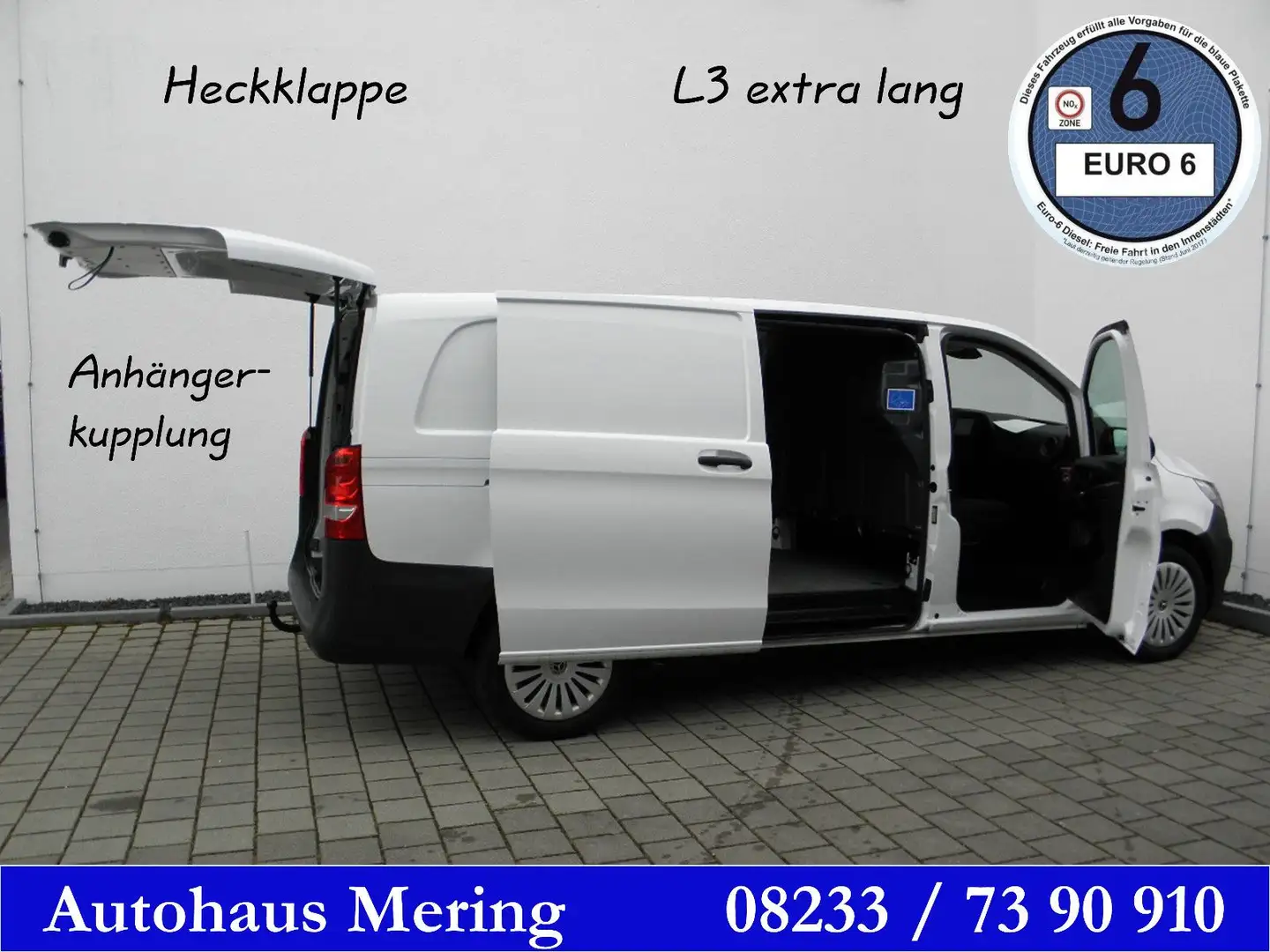 Mercedes-Benz Vito Kasten 116 extralang L3 Automati Kamera AHK Weiß - 1