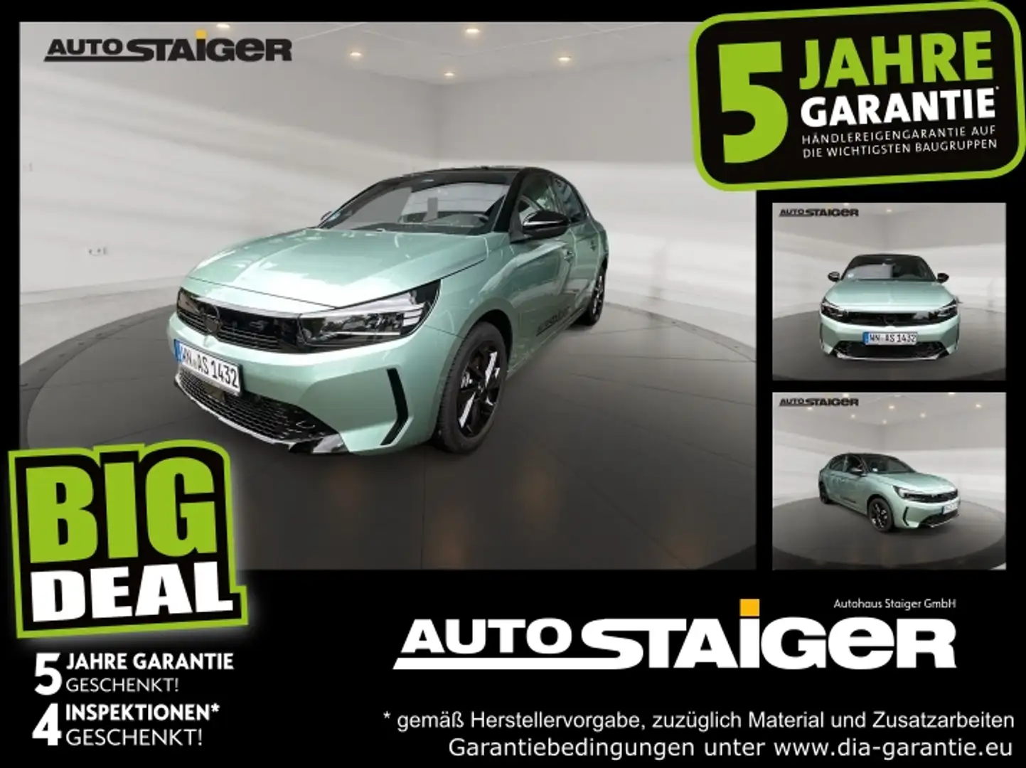 Opel Corsa F 1.2 Turbo YES Sitzheizung LED Klima Grün - 1