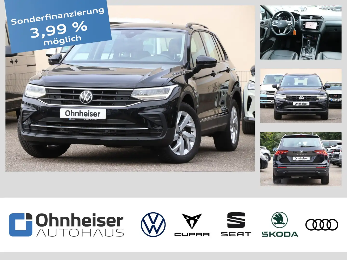 Volkswagen Tiguan 2.0 TDI DSG 4Motion Leder*El.Sitz*SHZ*NAVI* Schwarz - 1