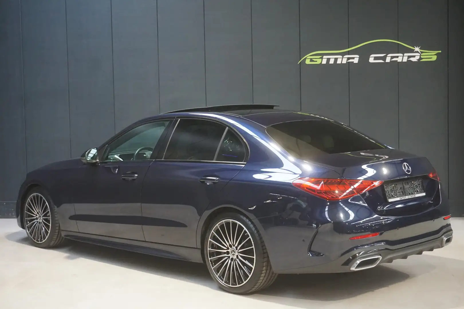 Mercedes-Benz C 180 9G-TRONIC AMG Line-Navi-Pano-Leder-Cam-Garantie Bleu - 2