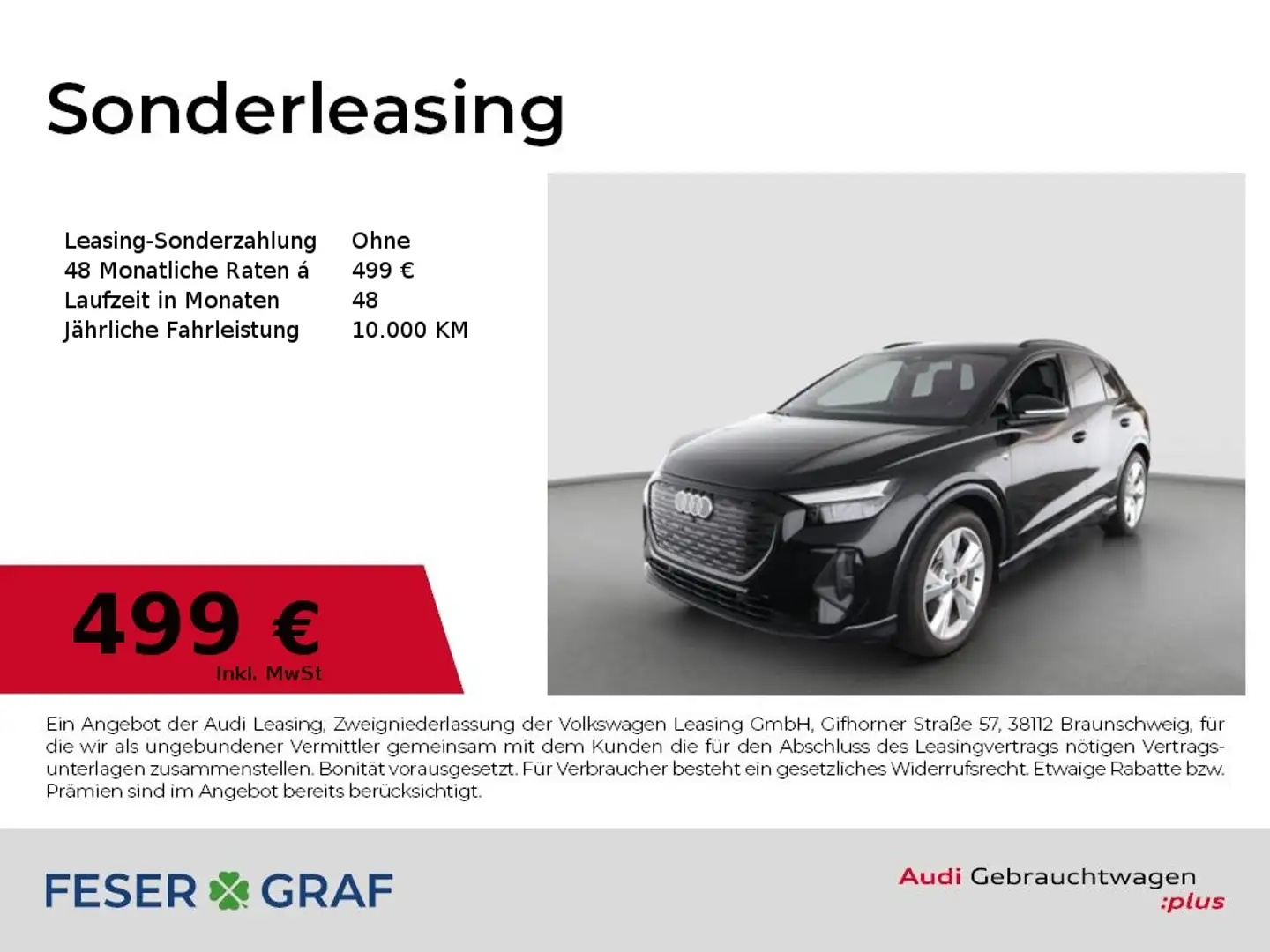 Audi Q4 e-tron 55 quattro ACC/Navi+/Kamera/HUD/AHK/VC+ Schwarz - 1