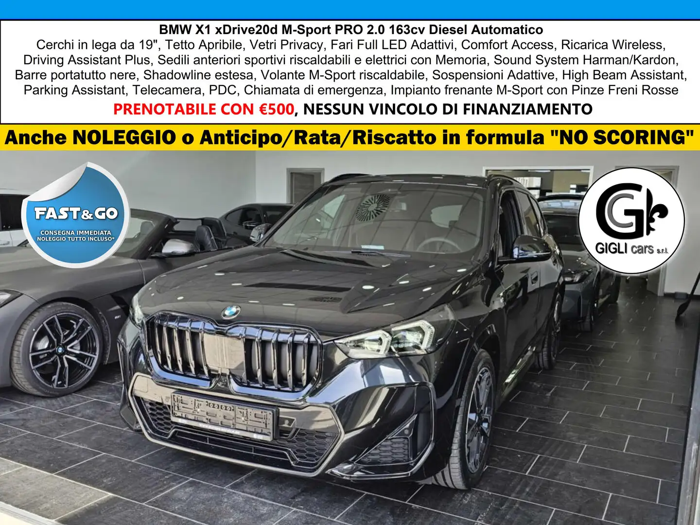 BMW X1 XDrive MSport Tetto C.19" Cam M-Sport New Model Noir - 1