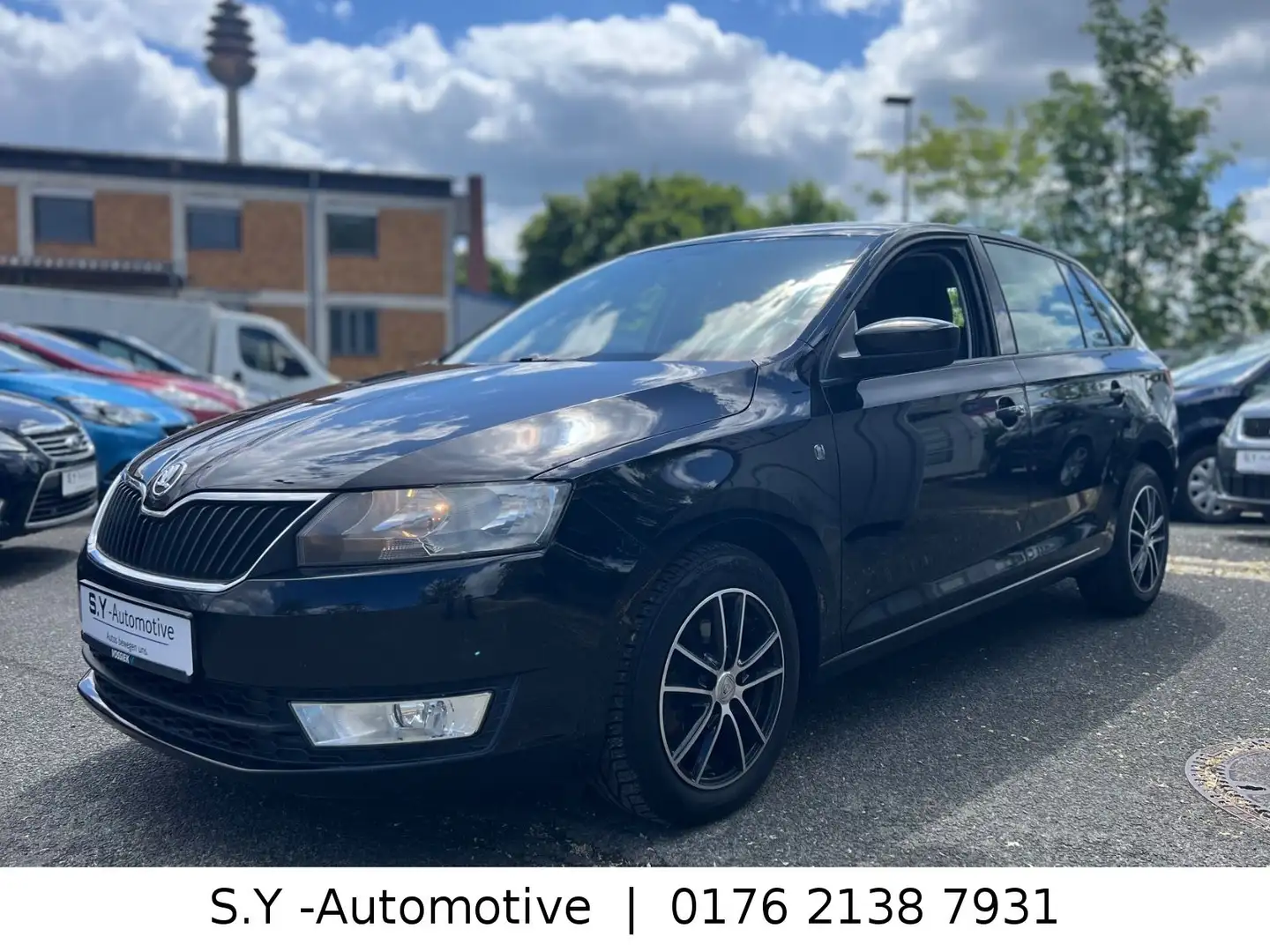Skoda Rapid/Spaceback 1.6 TDI DSG/ Automatik/Klima/Temp./SHZ/PDC Schwarz - 1