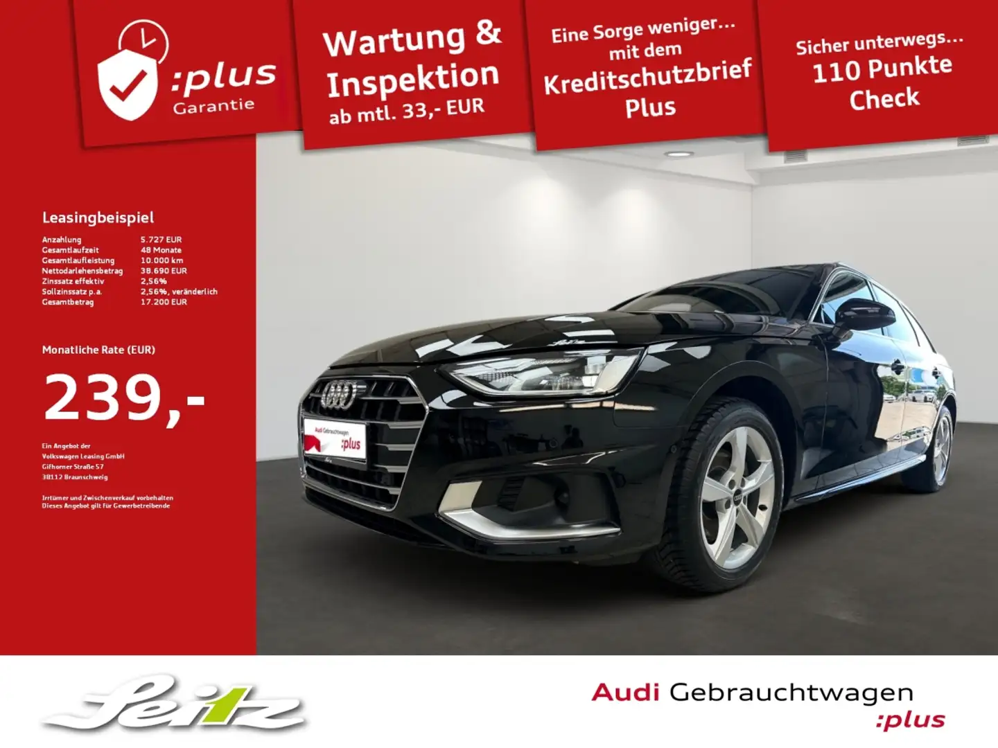 Audi A4 Avant 35 TDI advanced *LED*KAMERA*NAVI*SITZH* Schwarz - 1