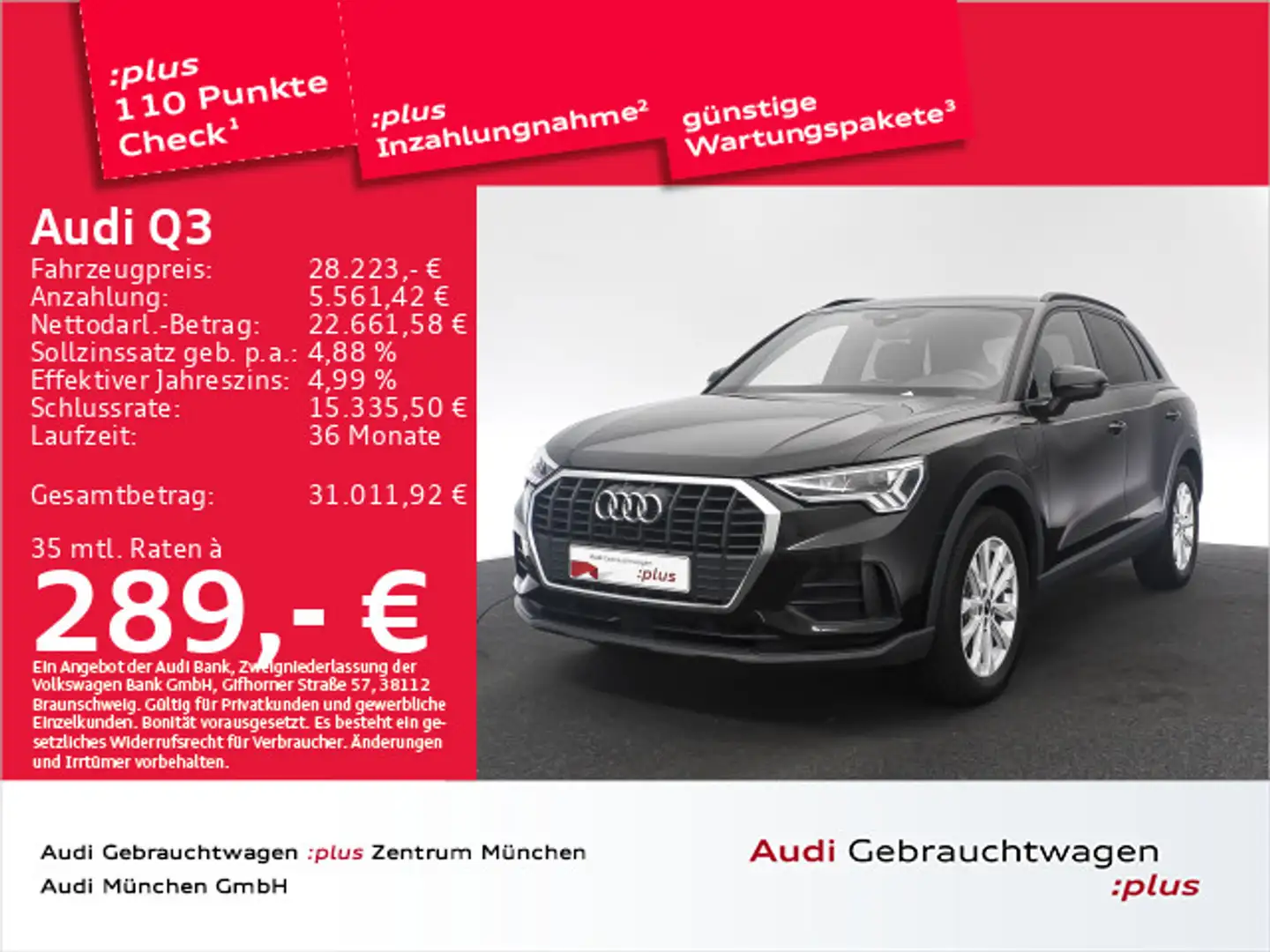Audi Q3 45 TFSI e S tronic S line Navi+/SitzHzg Zwart - 1