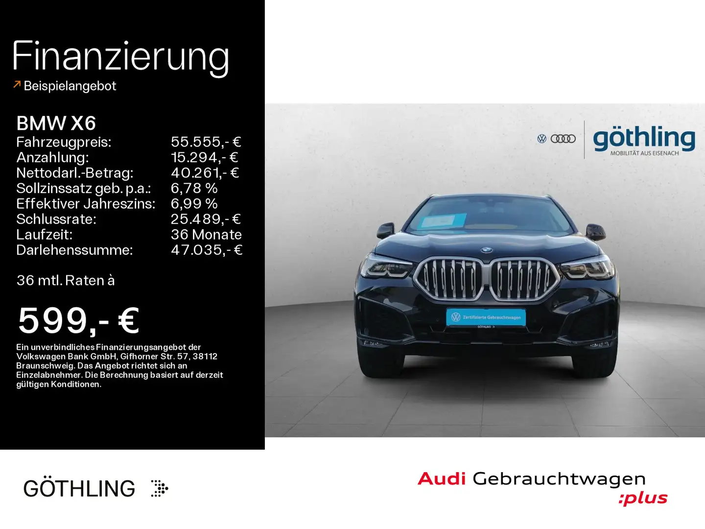 BMW X6 BMW X6 xDrive30d Navi*AHK*KAMERA*LED*LEDER Noir - 1