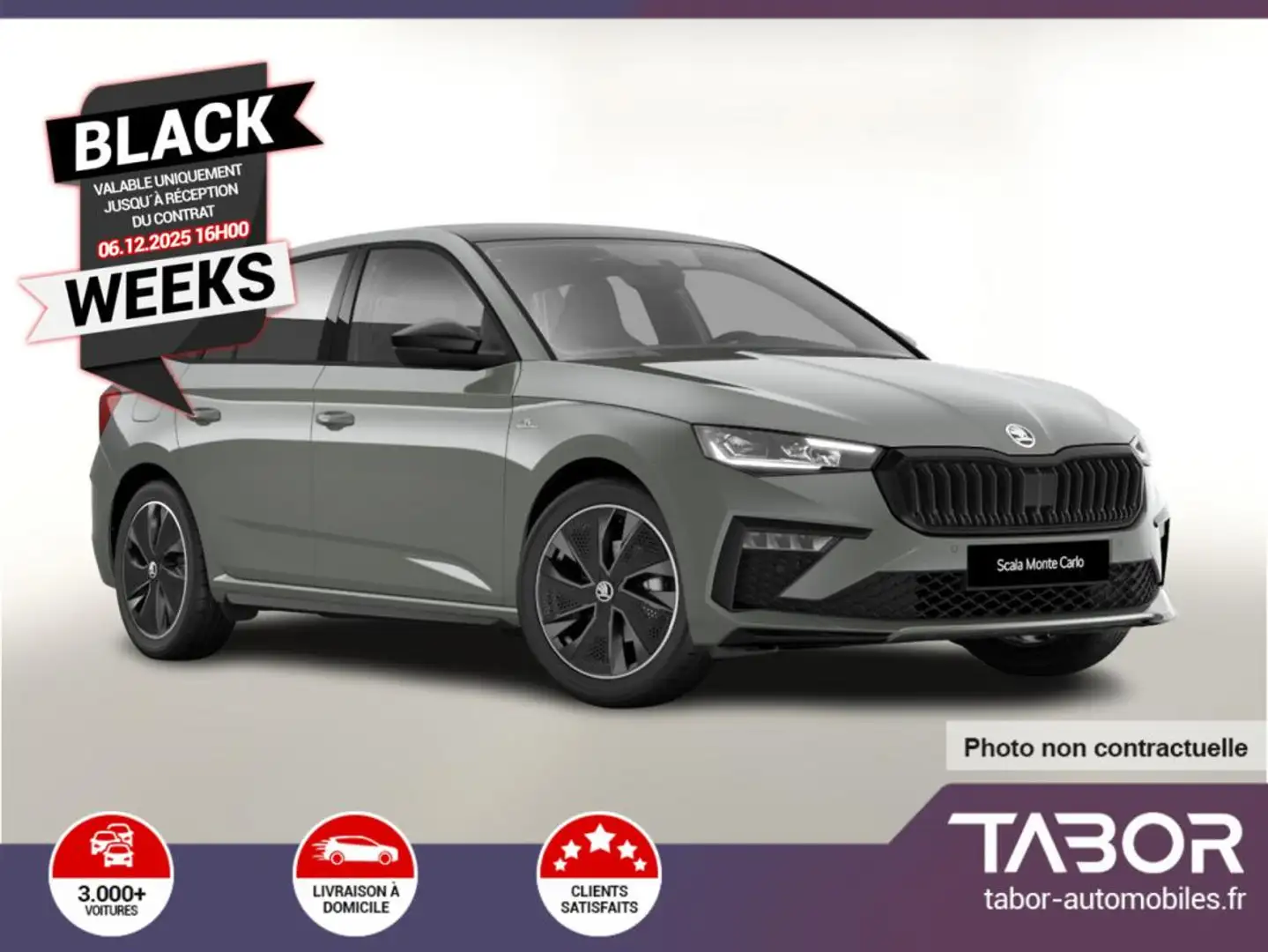 Skoda Scala TSI 116 MonteC Pano Matrix GPS Cam Gris - 1