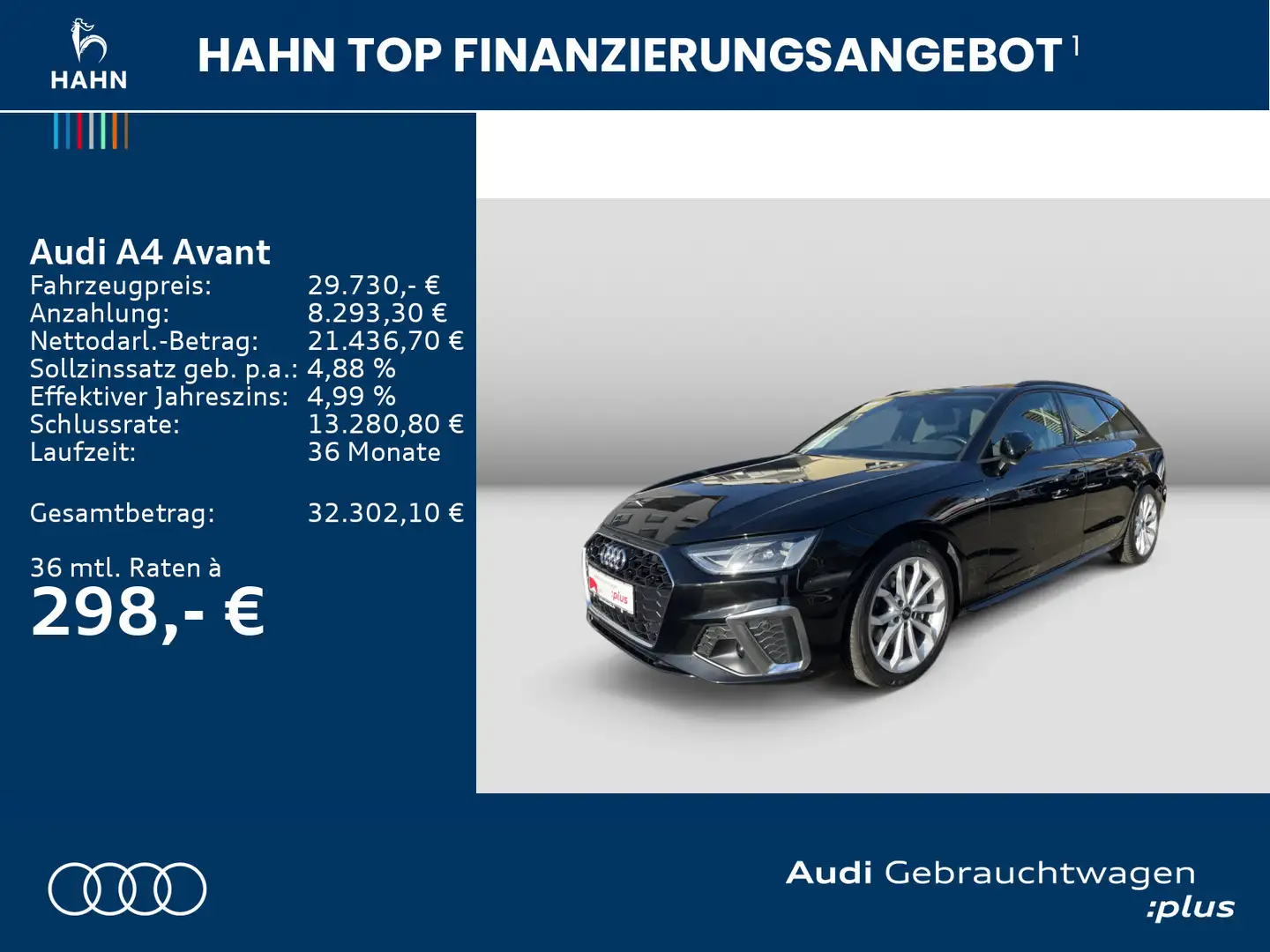 Audi A4 40TDI S-tronic S-line Navi AHK ACC PDC Schwarz - 2