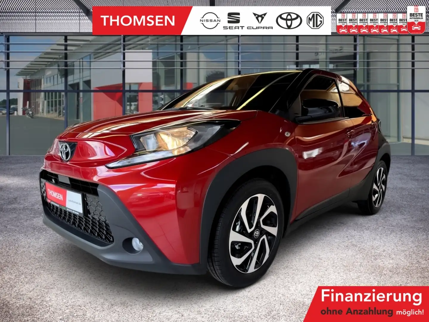 Toyota Aygo 1.0 Teamplayer ACC+Navi+Fernlichtass.+Kam. Rot - 1