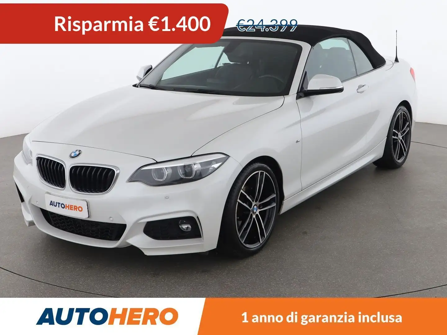 BMW 218 218d Msport Cabrio Bianco - 1