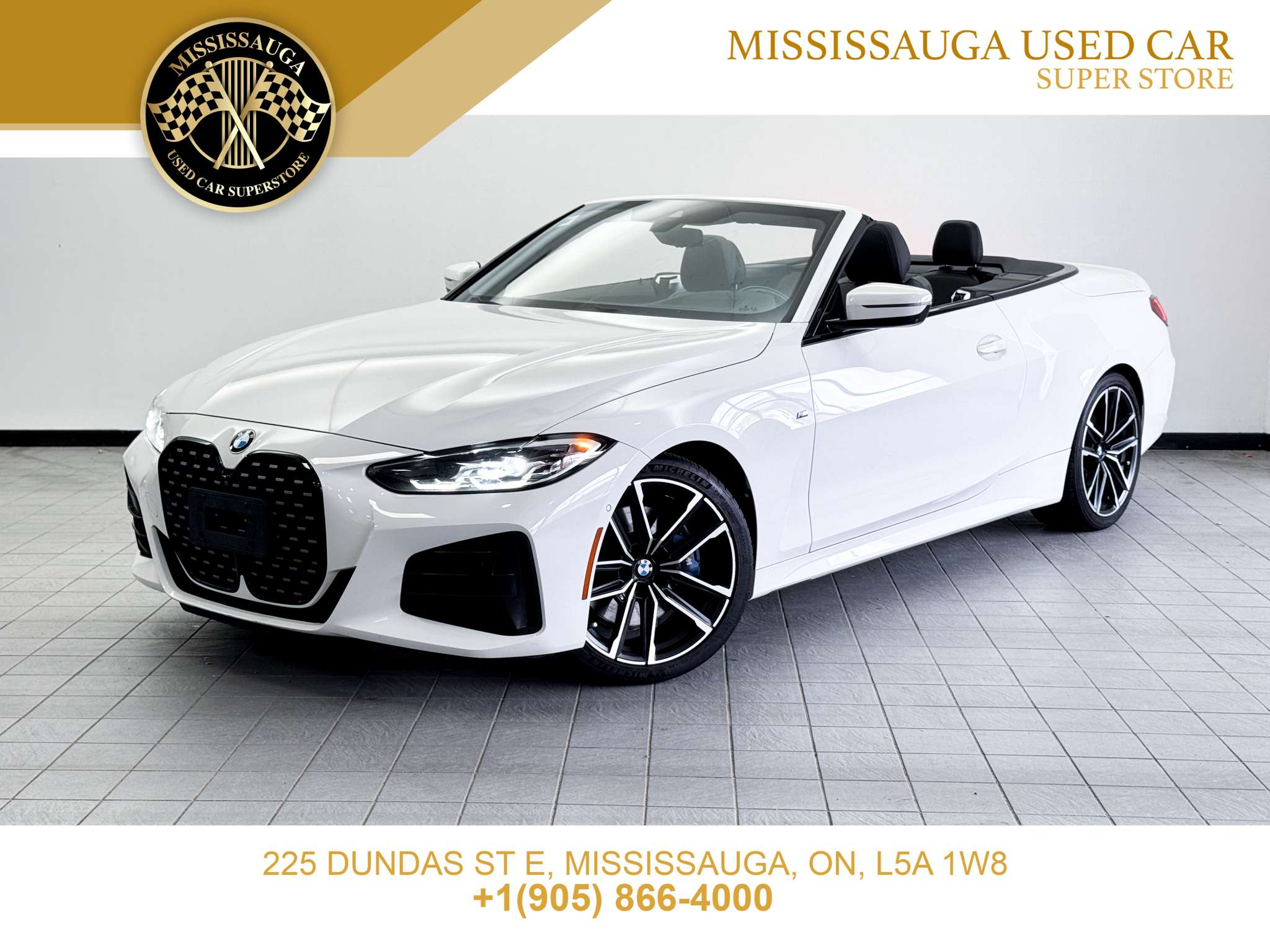 White 2021 BMW 4 Series Convertible Rear-Wheel Drive Automatic