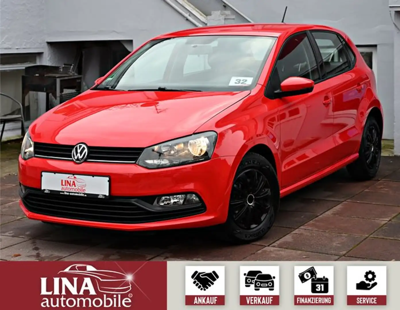 Volkswagen Polo Polo 1.Hd*Klima*vollScheckheft*Allwetter* Rot - 1