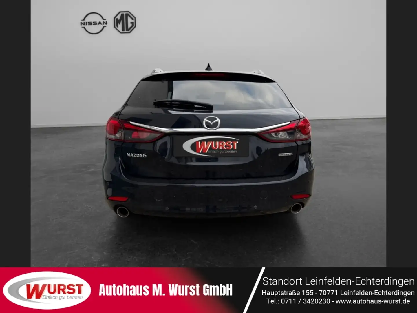 Mazda 6 Sports-Line r 2.5 360grad Kamera Navi SHZ HUD El. Schwarz - 1