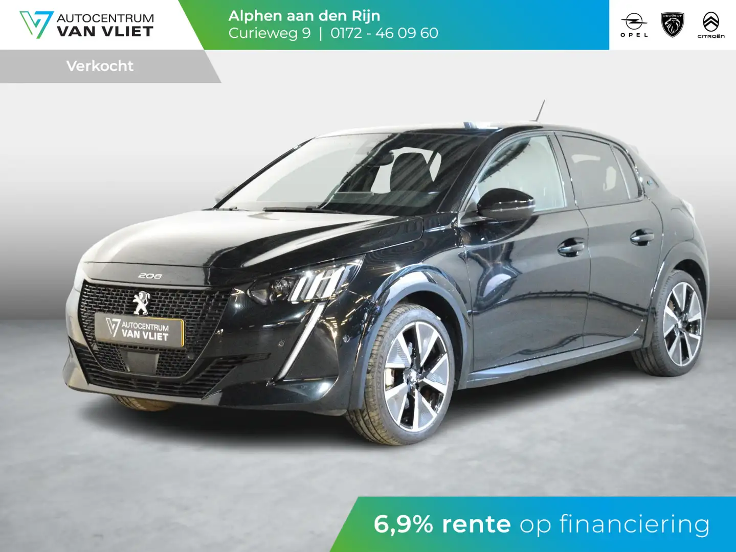 Peugeot e-208 EV GT 50 kWh NAVIGATIE | CARPLAY | ACHTERUITRIJCAM Schwarz - 1