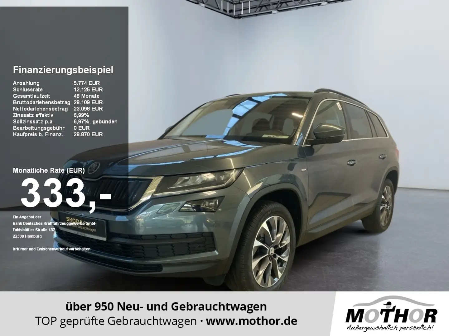 Skoda Kodiaq Drive 125 1.5 TSI DSG ACC 4xSHZ DynLi LM Gris - 1