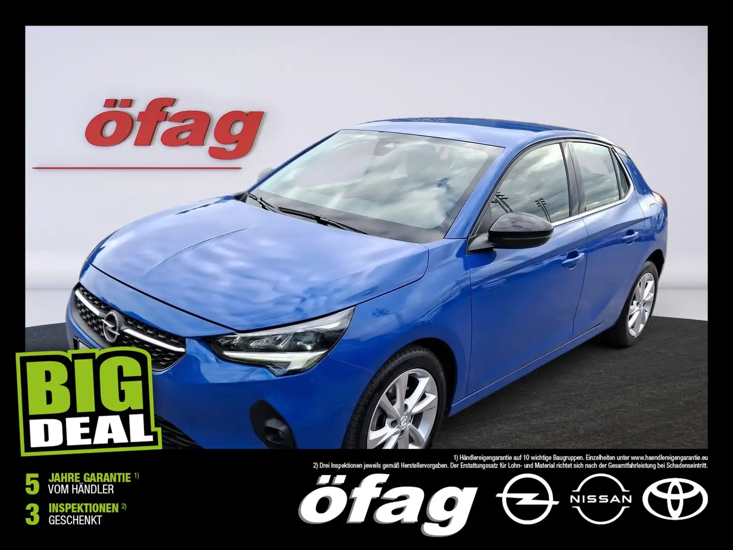 Opel Corsa 1.2 Elegance LED+Fernlichtass.+PDC+SpurH Blau - 1