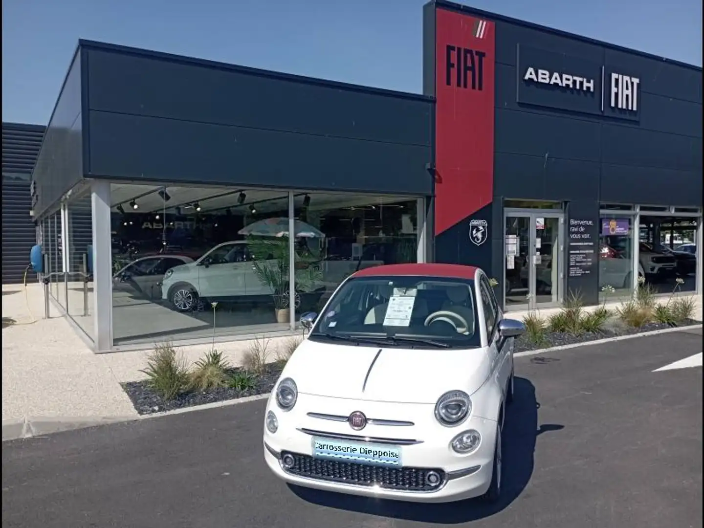 Fiat 500C 1.2 8v 69ch Eco Pack Lounge Blanc - 1