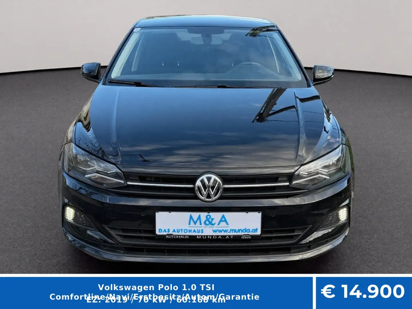 Volkswagen Polo 1.0 TSI Comfortline/Navi/Erstbesitz/Autom/Garantie Schwarz - 2