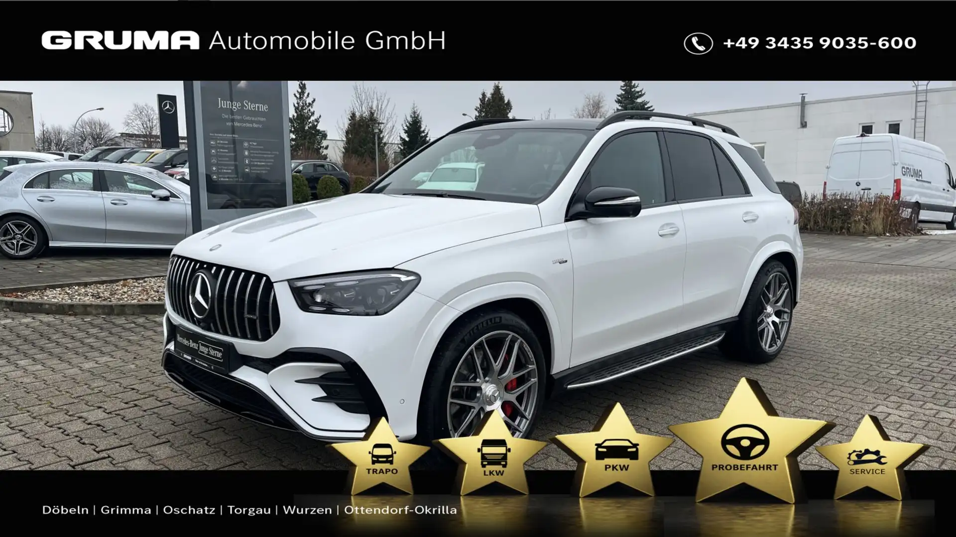 Mercedes-Benz GLE 53 AMG Mercedes-AMG GLE 53 4M+ Night+AHK+HUD+Burm+Distr Weiß - 1