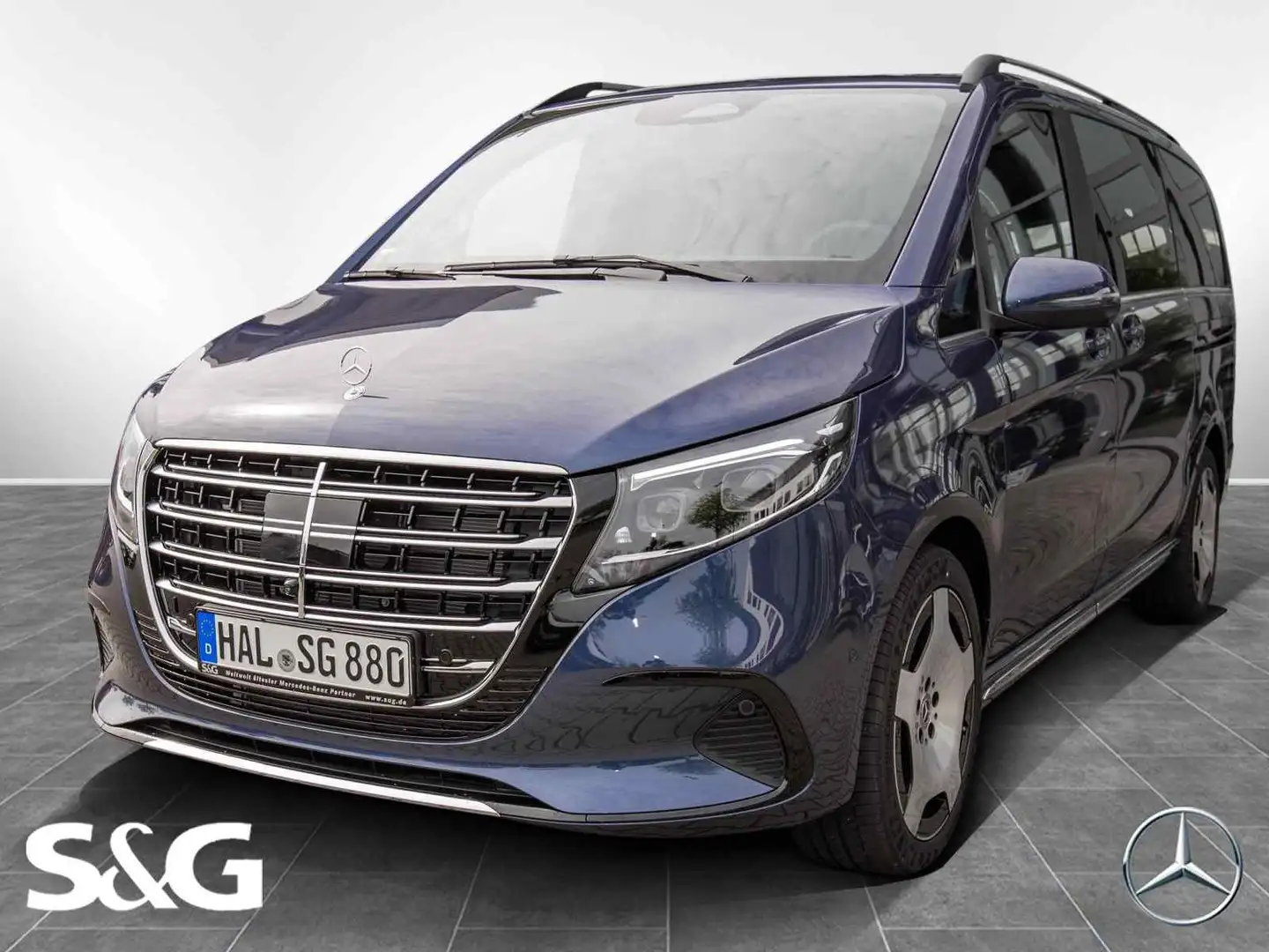 Mercedes-Benz V 300 d EXCLUSIVE lang MBUX+360°+M-LED+AHK+DAB+ Синий - 1