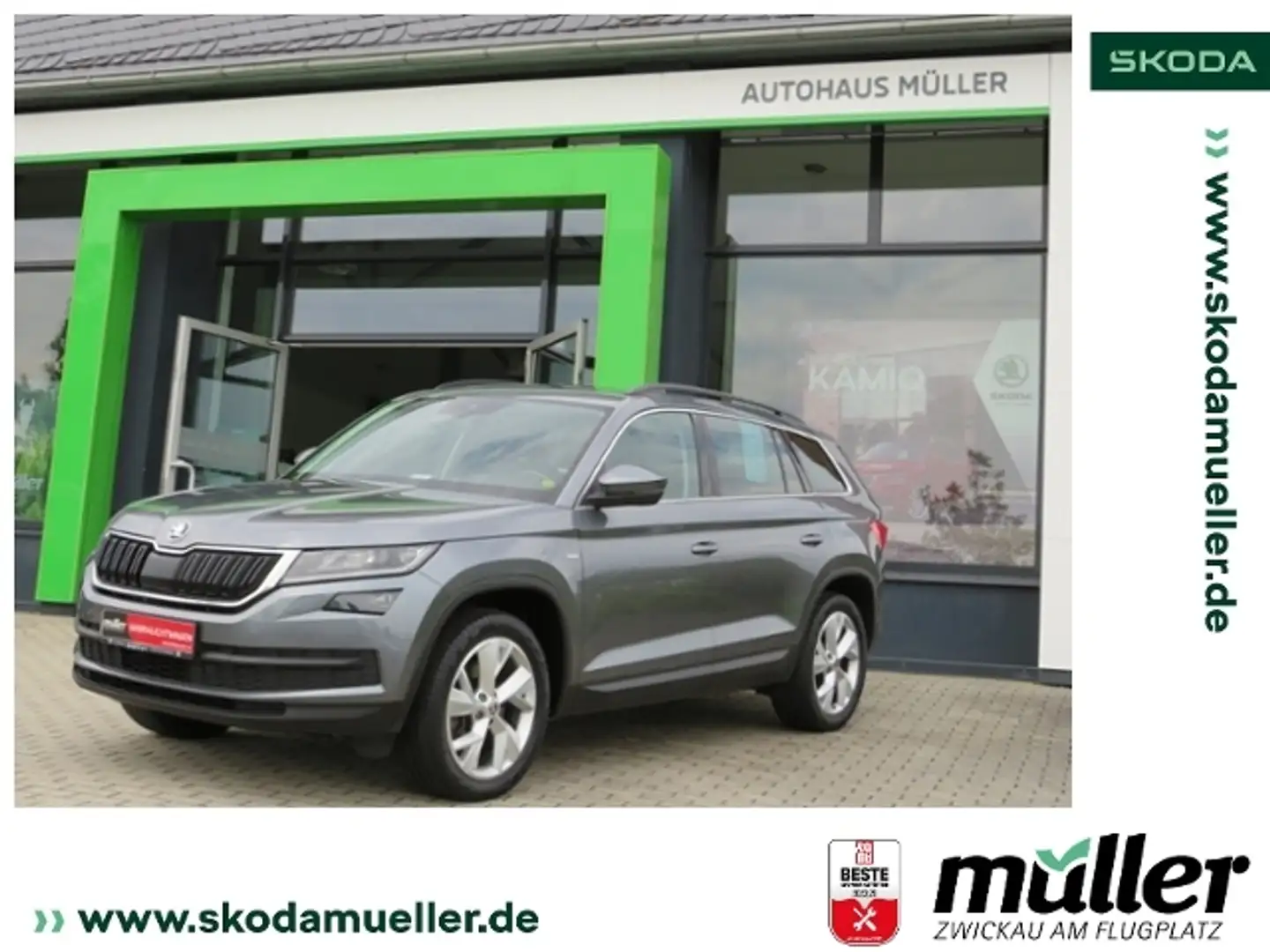 Skoda Kodiaq Soleil 2.0 TSI DSG 4x4 Navi LED StHZ Grau - 1