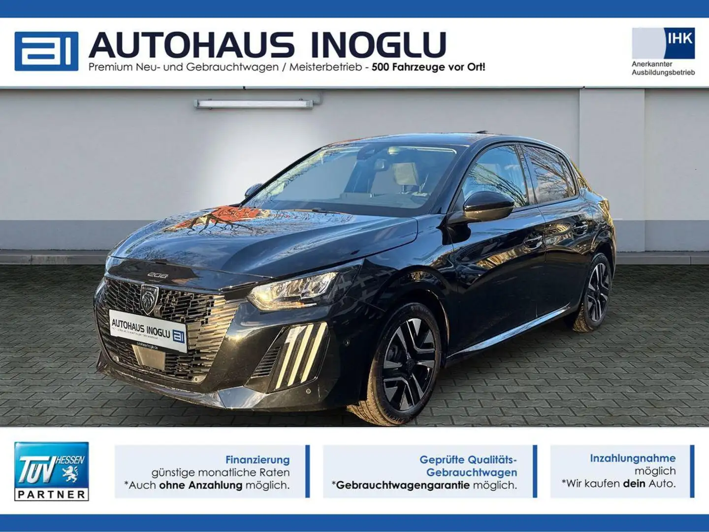 Peugeot 208 1.2 PureTech 100 Allure Navi+360° Kam+ACC+DAB+ Noir - 1