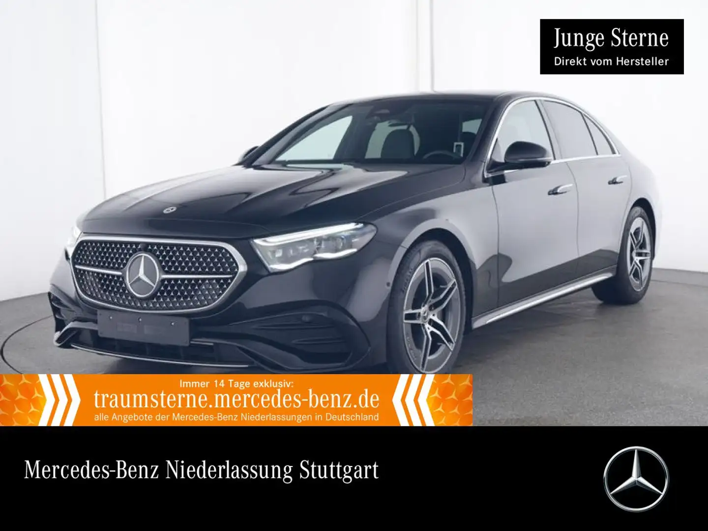 Mercedes-Benz E 450 d 4M AMG 360° Pano Distr. Spurhalt-Ass PTS Noir - 1
