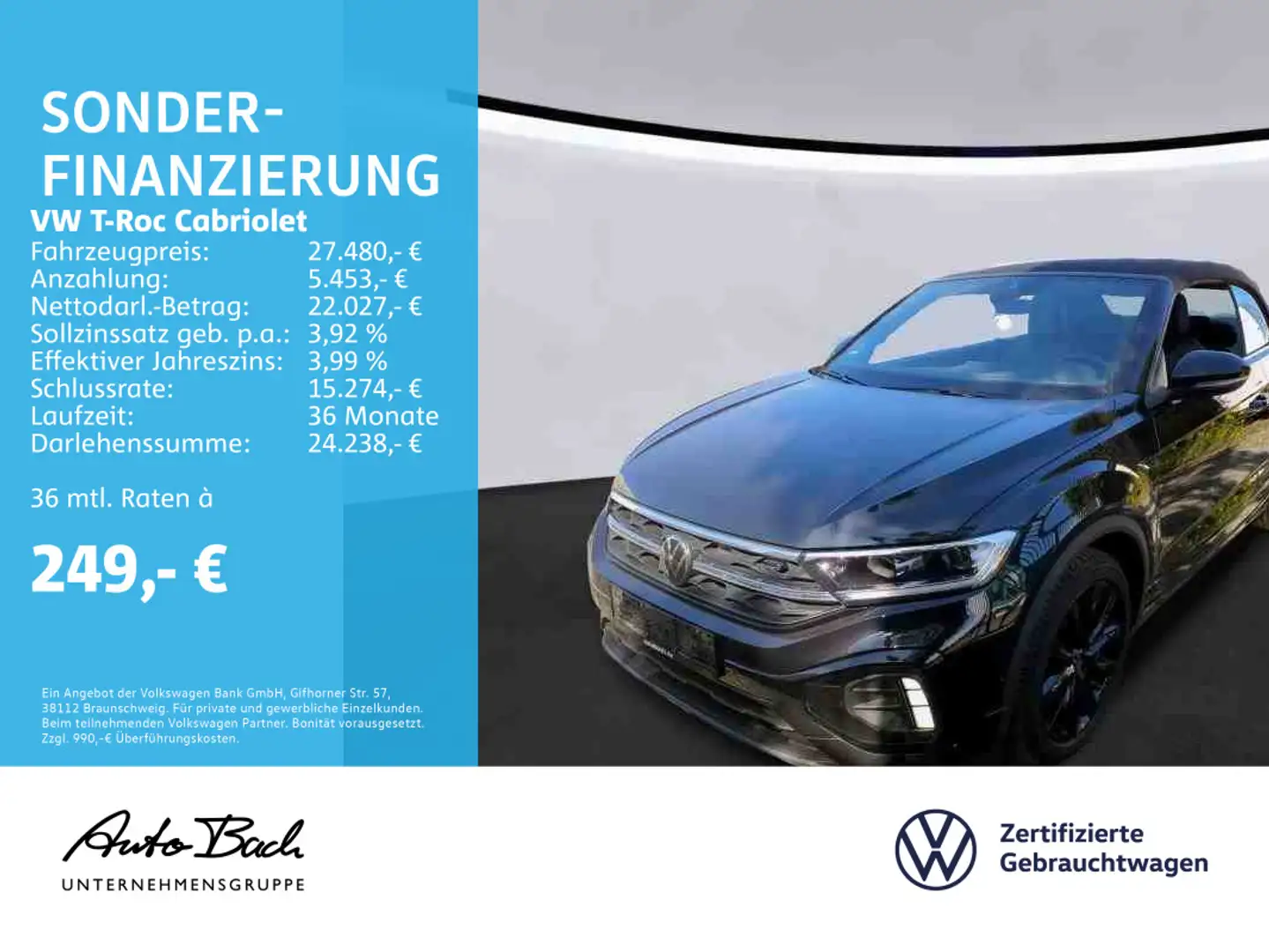 Volkswagen T-Roc R-Line 1.5 TSI "Black Style" DSG Schwarz - 1