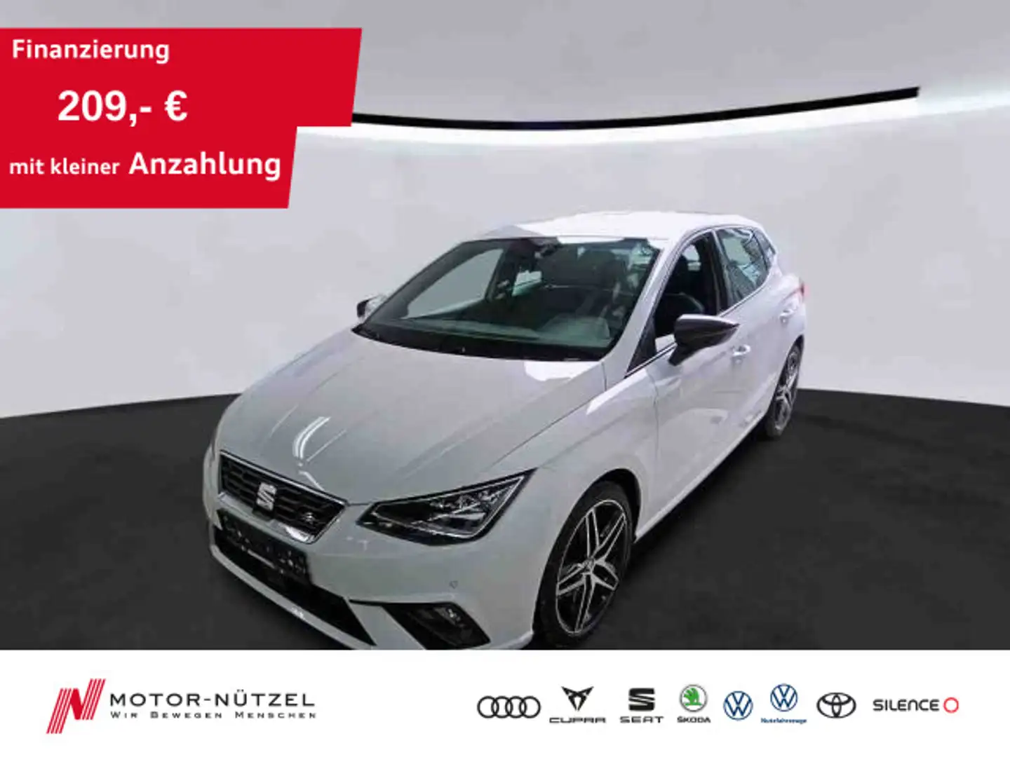 SEAT Ibiza 1.0 TSI FR-LINE LED+NAV+ACC+SHZ+PDC+RFK+VC Weiß - 1
