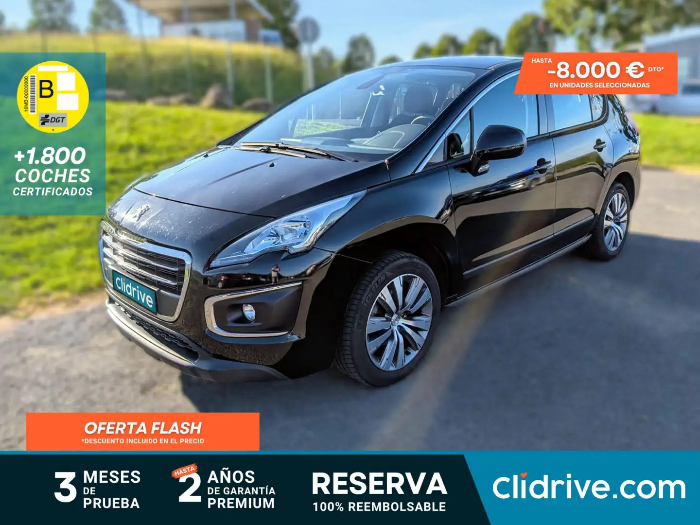 Peugeot 3008 1.6HDI Active 115 Black - 1