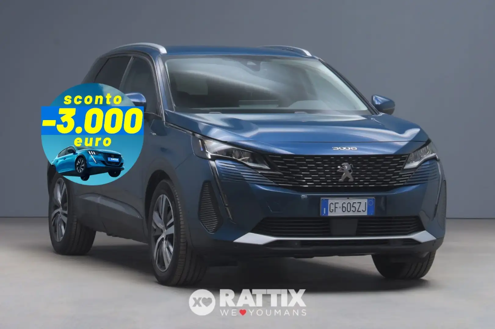 Peugeot 3008 1.6 Hybrid Phev 225CV Allure Pack e-EAT8 Синій - 1