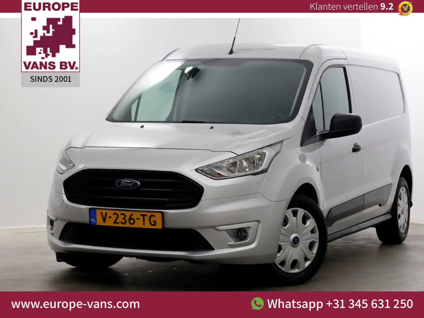 Ford Transit Connect 1.5 TDCI 100pk E6 L2 Trend Airco 11-2018 Zilver - 1