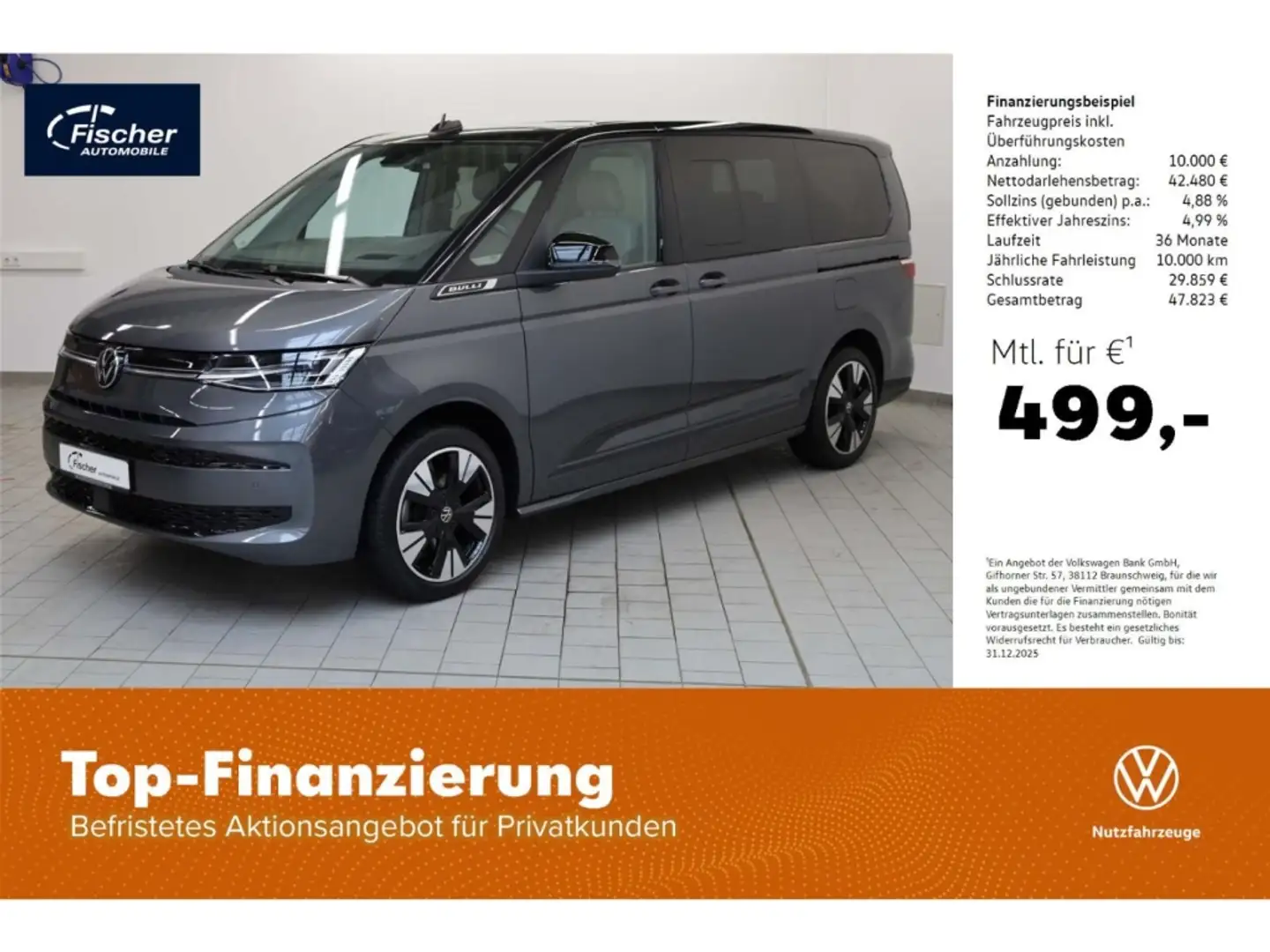 Volkswagen T7 Multivan LÜ 2.0 TDI Edition DSG P-Dach/Matrix Grau - 1