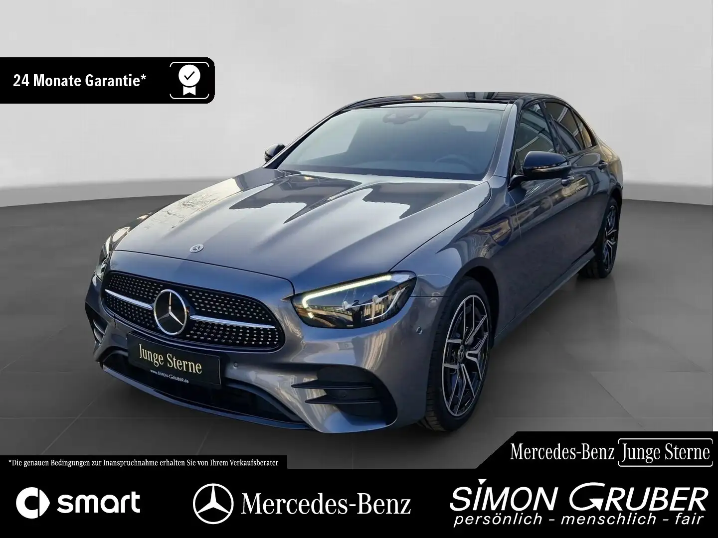 Mercedes-Benz E 300 de AMG Int/Ext Night Panorama Fahrass AHK Gris - 1