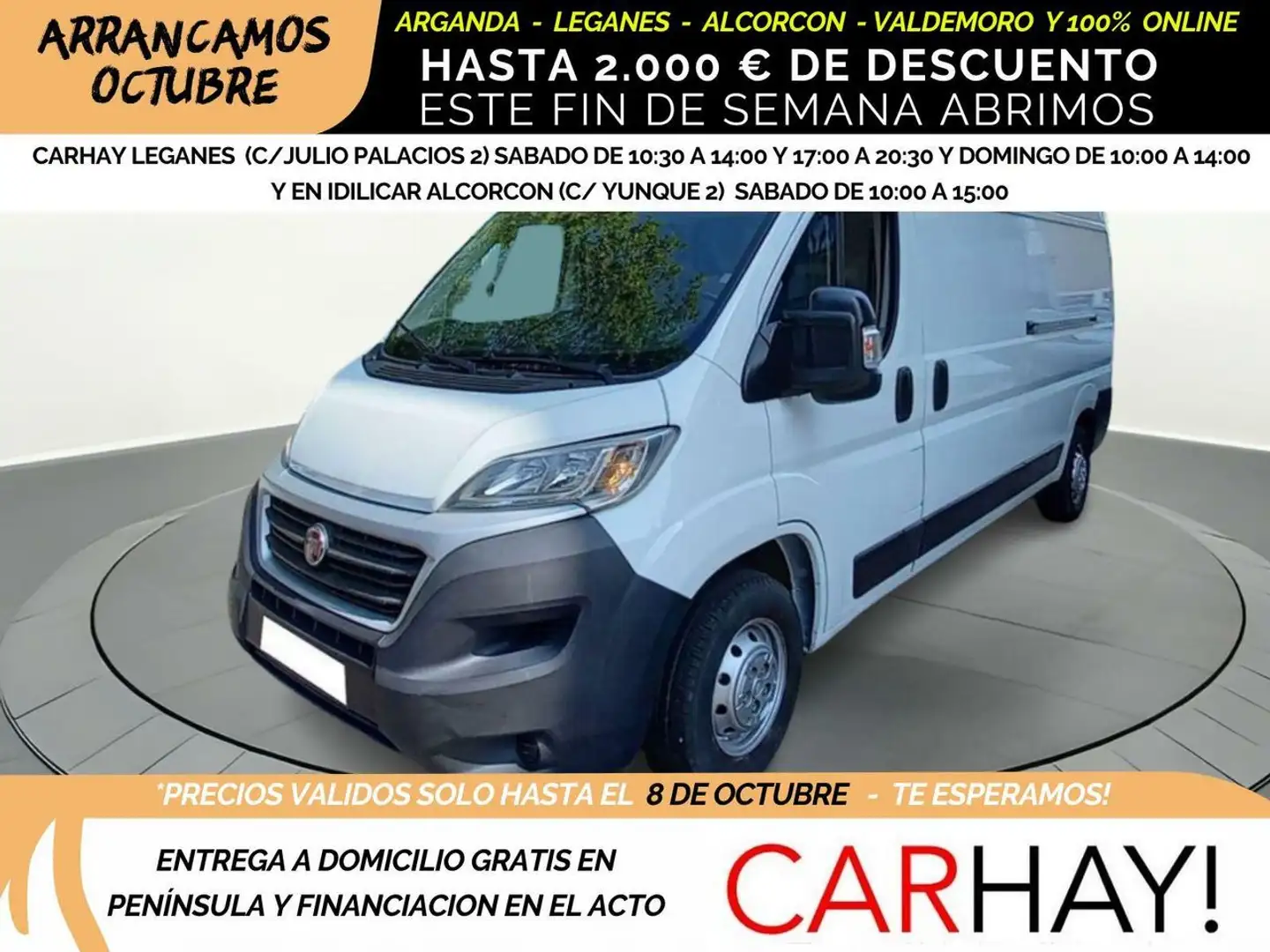 Fiat Ducato FURGÓN 2.0 Mjet L3H2 (EU6) Blanco - 1