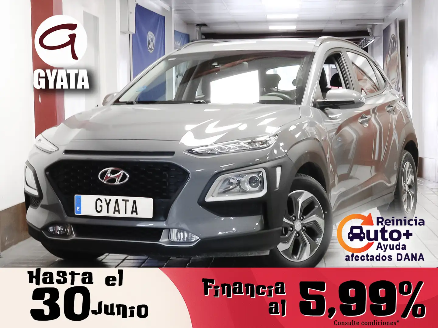 Hyundai KONA HEV 1.6 GDI DT Klass Gris - 1