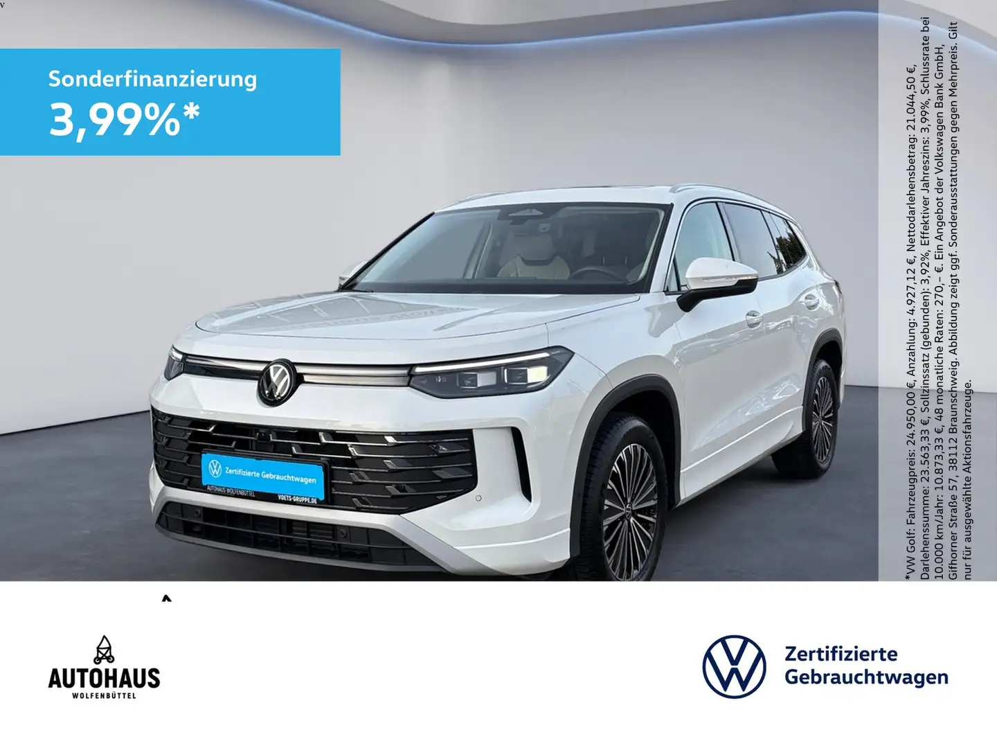 Volkswagen Tayron Elegance 1.5eTSI DSG AHK AREA IQ LED PANO Blanc - 1