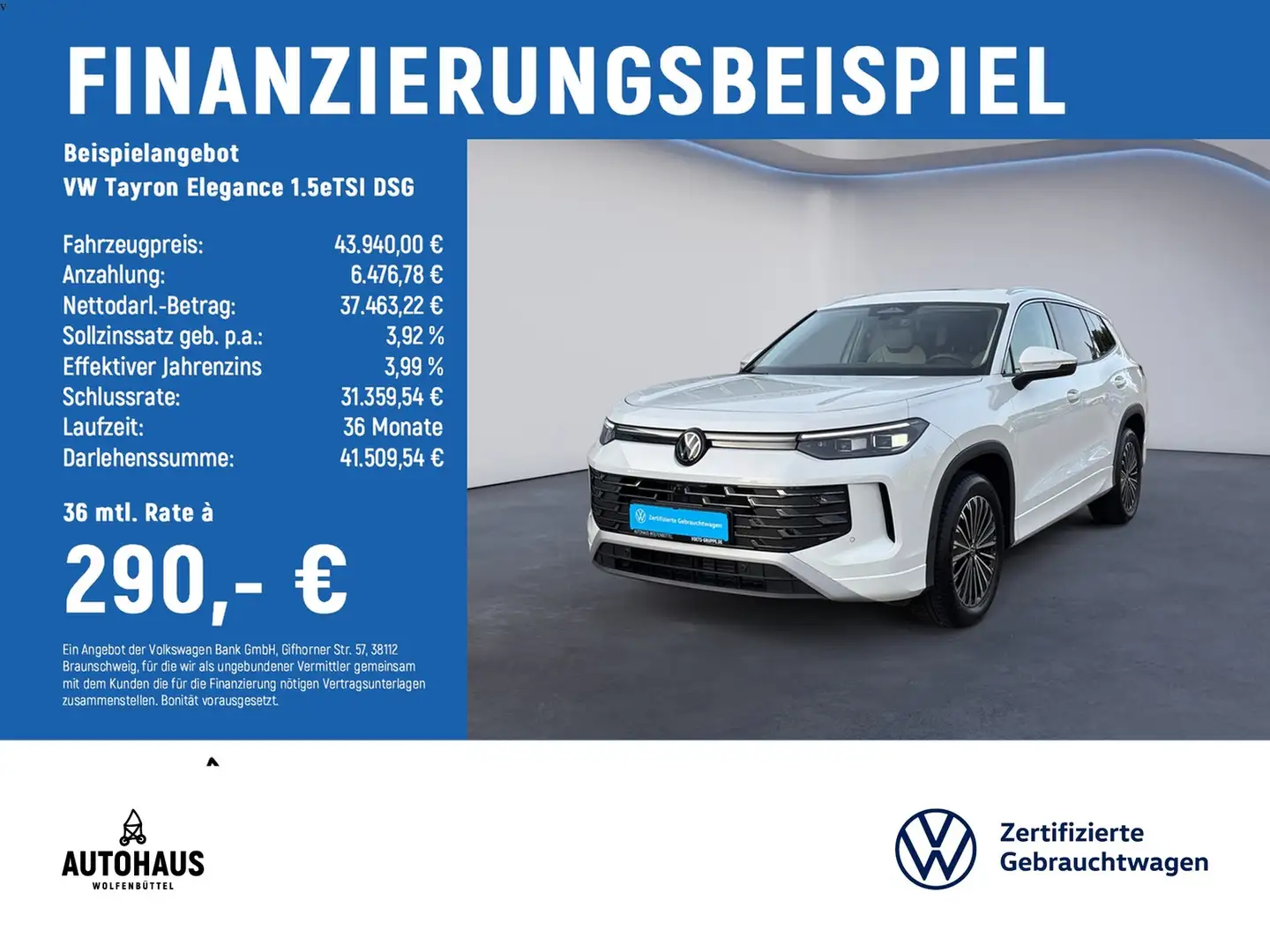 Volkswagen Tayron Elegance 1.5eTSI DSG AHK AREA IQ LED PANO Weiß - 2