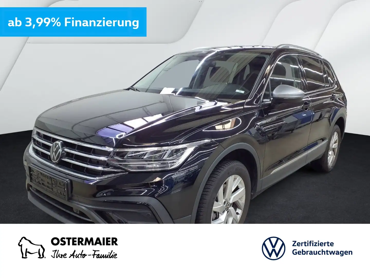 Volkswagen Tiguan Allspace LIFE 2.0TDI 150PS DSG ACC.AHK.KAMERA.NAVI+VC.7-SIT Чёрный - 1