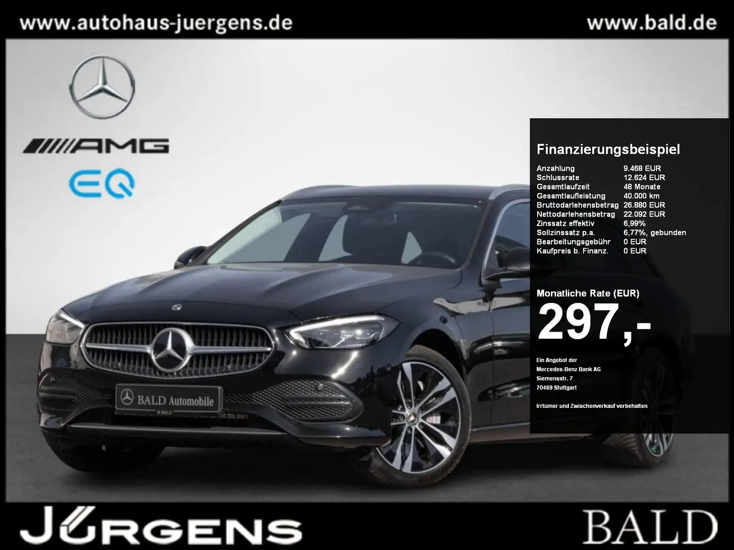 Mercedes-Benz C 300 e T Avantgarde/LED/Cam/Totw/DAB/Easy-P/18" Zwart - 1
